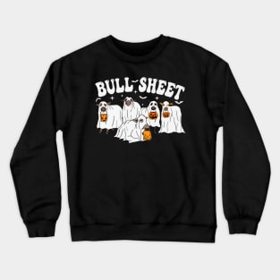 Groovy This Is Bull Sheet -  Cow Halloween Crewneck Sweatshirt